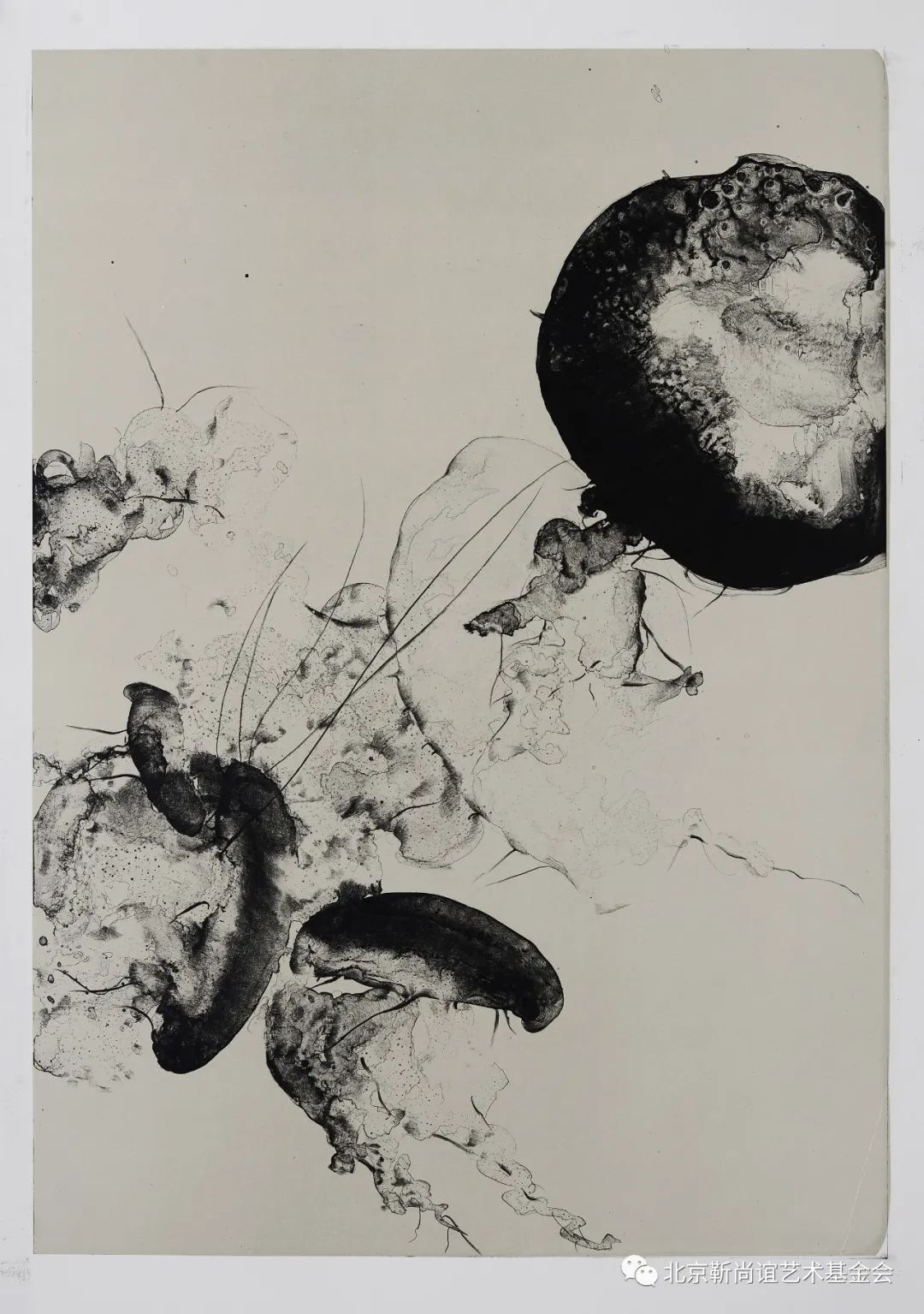 展览作品的第三类是石版画,它和铜版画一样,是由西方引进的表现形式